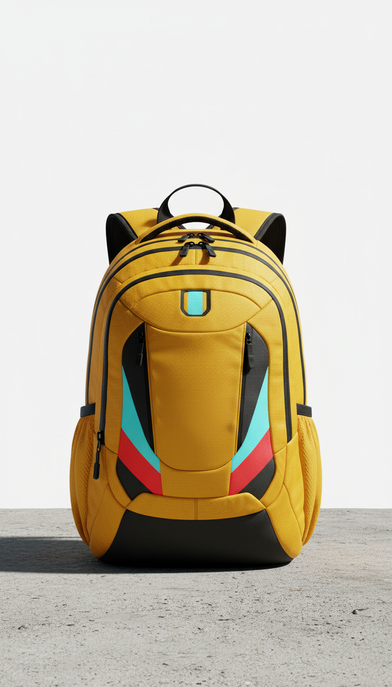 Graphic training backpack electric gold